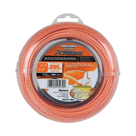 Arnold Arnold Xtreme Professional Grade 0.095 in. D X 100 ft. L Trimmer Line 490-021-0031